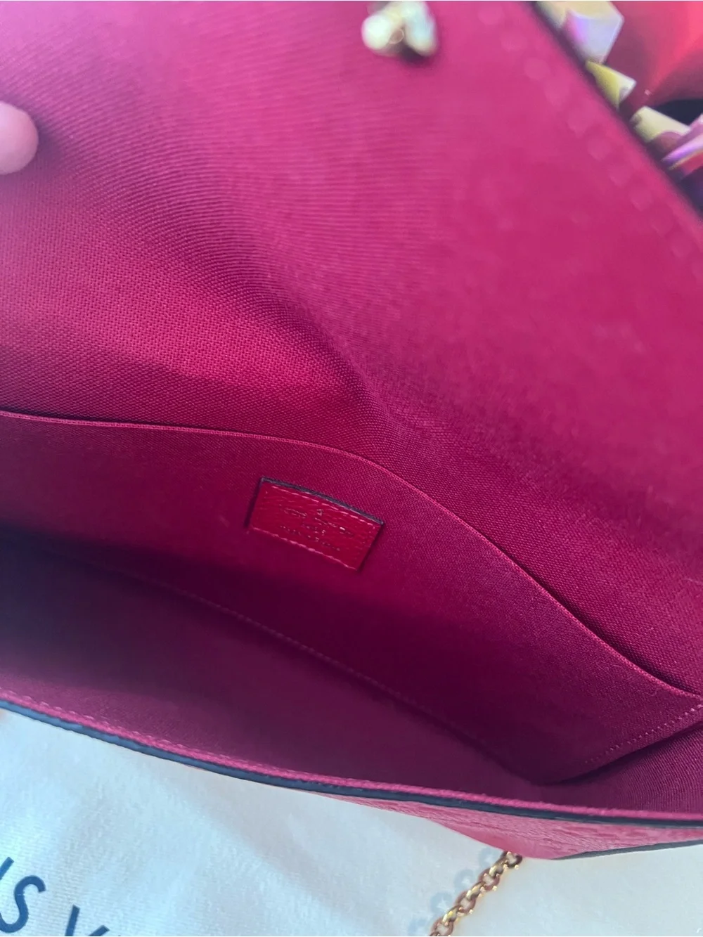 Louis Vuitton Red Felicie Empreint